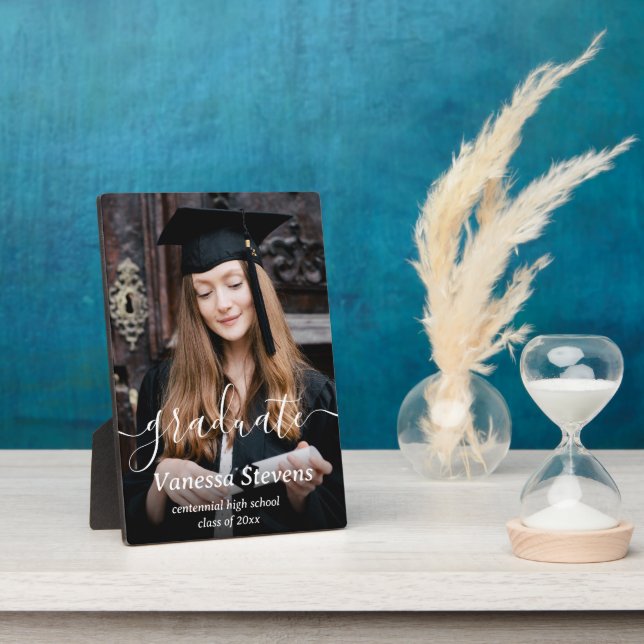  Custom Photo Graduation  Plaque (Side)