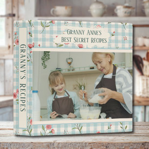 Custom Photo Grandma & Family Recipe Keepsake Binder