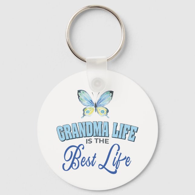 Custom Photo Grandma  Keychain (Front)