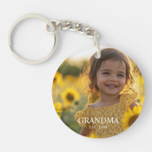 Custom Photo Grandma Keychain