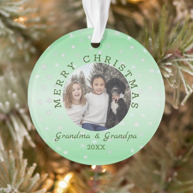Custom Photo Grandparents Ornament (Tree)