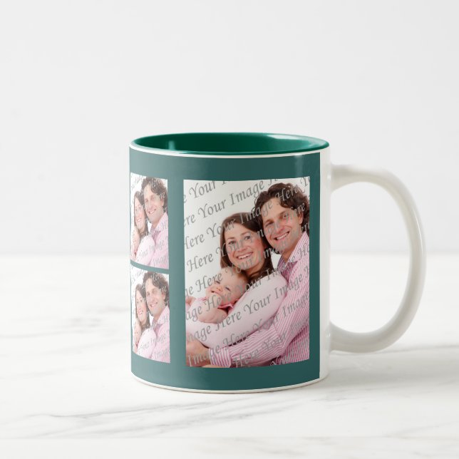 Custom Photo Green Mug (Right)