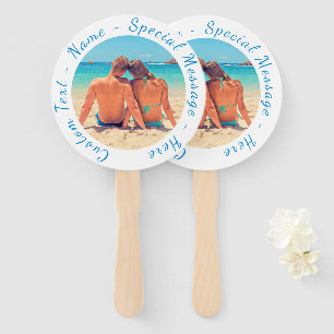 Custom Photo Hand Fan with Your Photos and Text