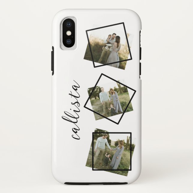 Custom Photo Handwritten Name Family I Phone case (Back)