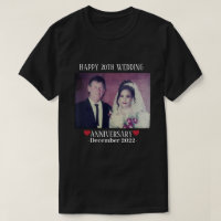 Custom Photo Happy 20th Wedding Anniversary Black