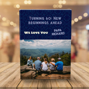 Custom Photo Happy 60th Birthday Gifts for Men Block