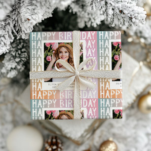 Custom Photo Happy Birthday Personalized Wrapping Paper