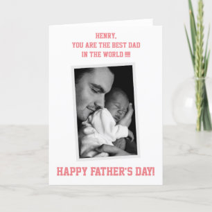 Custom PHOTO Happy Fathers Day Cards