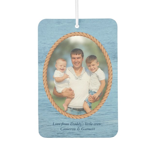 Custom Photo Happy Fathers Day Dad  Air Freshener (Front)