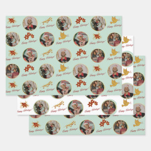Custom Photo Happy Holidays   Wrapping Paper Sheet