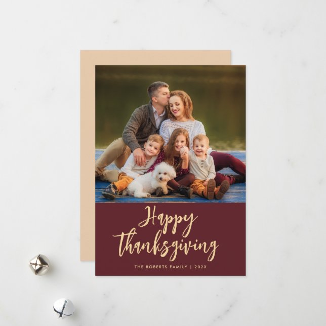 custom photo happy thanksgiving holiday  (Front/Back In Situ)