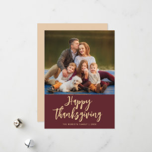 custom photo happy thanksgiving holiday  card