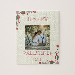 Custom Photo Happy Valentine's Jigsaw Puzzle