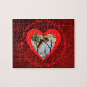 Custom Photo Happy Valentine's Jigsaw Puzzle