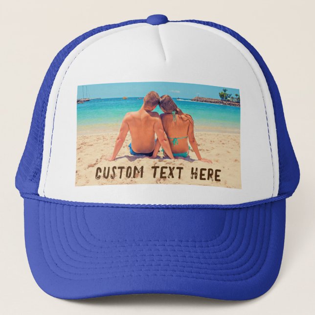 Custom Photo Hat with Your Photos and Text (Front)