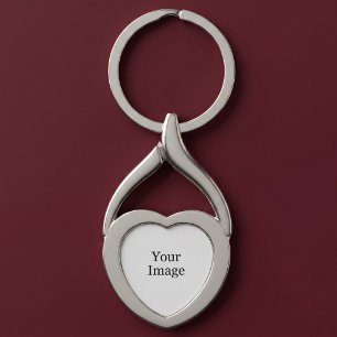 Custom Photo Heart Keychain