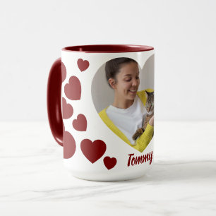 Custom Photo Heart Mug: A Keepsake for Cat Lovers Mug