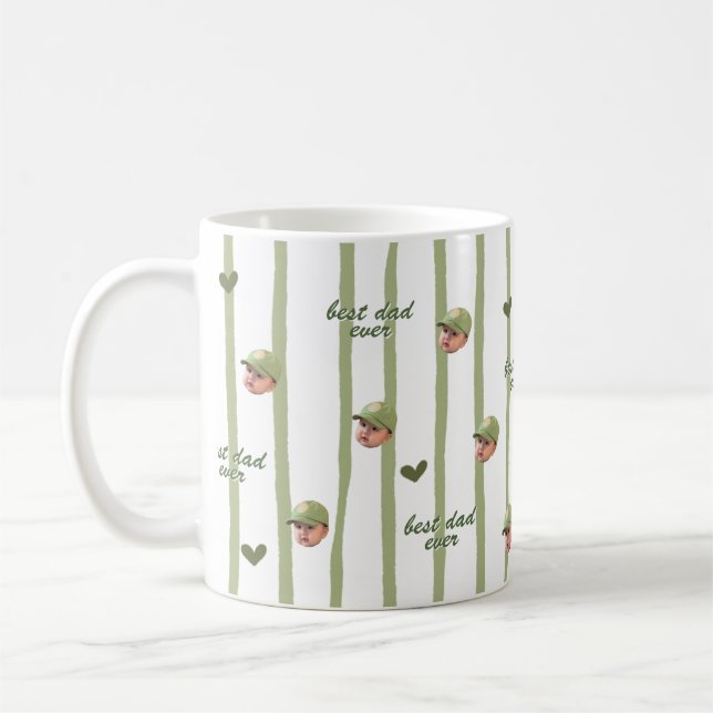Custom Photo Heart Pattern Mug for Father's Day (Left)