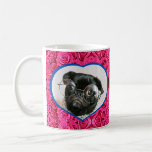 Custom Photo Heart Pink Roses DIY Picture Coffee M Coffee Mug