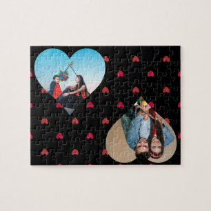Custom Photo Hearts Valentine's Jigsaw Puzzle