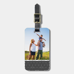 Custom Photo Hexagons texture geometric pattern Luggage Tag