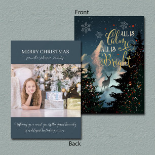Custom Photo Holiday Mountain Scene  Card