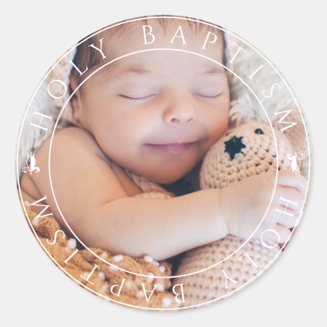Custom Photo Holy Baptism Envelope Seal (Front)