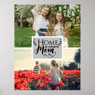 Custom Photo   Home Is Where Mom Is Poster
