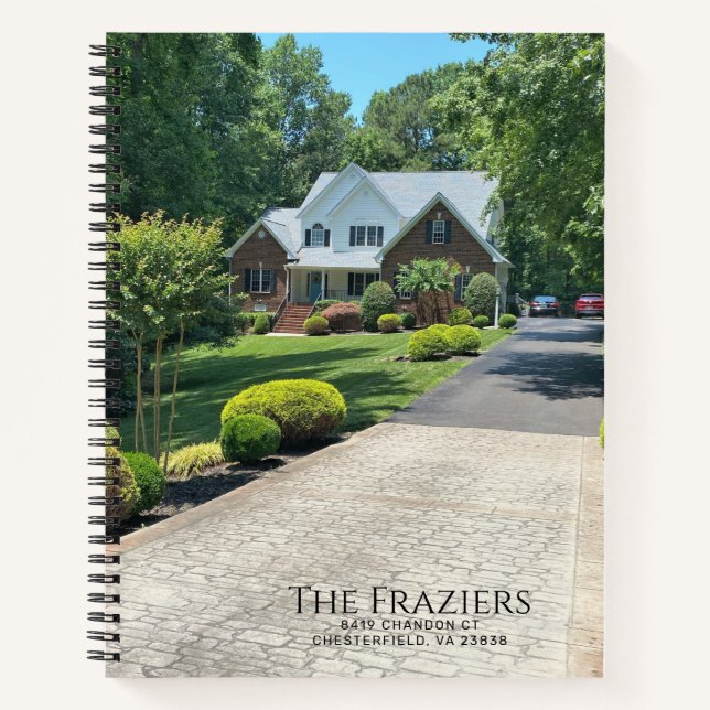 Custom Photo Home Notes and Projects Notebook (Front)