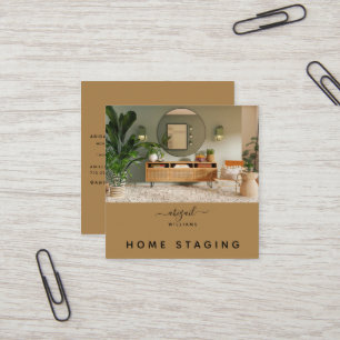 Custom Photo Home Staging  Square Business Card