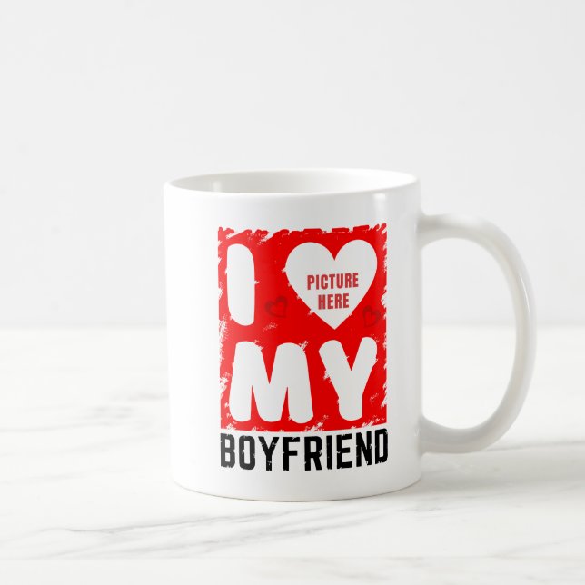 CUSTOM PHOTO I LOVE MY BOYFRIEND RELATIONSHIP GIFT COFFEE MUG (Right)