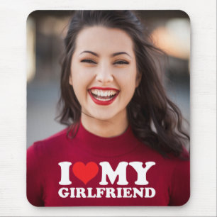 Custom Photo I Love My Girlfriend Mouse Pad
