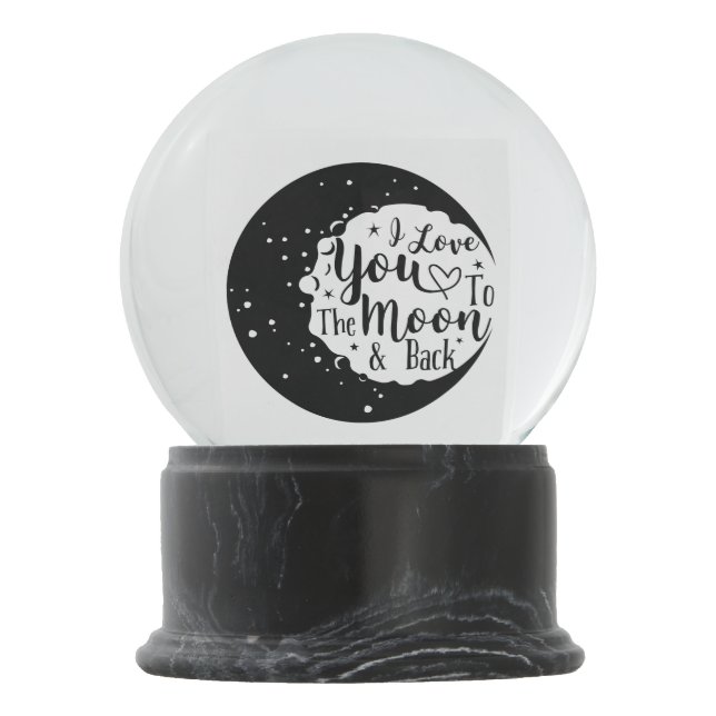 Custom Photo - I love You To The Moon & Back Snow Globe (Back)