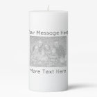 Custom photo image candle with personalized text