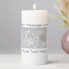 Custom photo image candle with personalized text