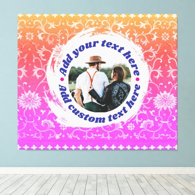 Custom Photo-Image-Message-Text | Fully Editable Canvas Print (Insitu(Wood Floor))