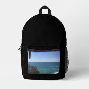 Custom photo image picture black personalized printed backpack