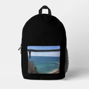 Custom photo image picture personalized black printed backpack