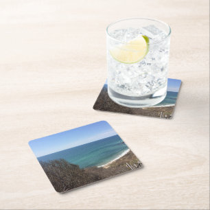 Custom photo image picture personalized square paper coaster