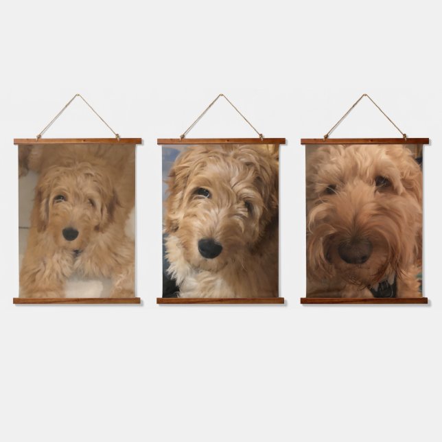 Custom photo image picture personalized vertical 3 hanging tapestry (Triple)