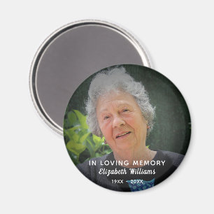 Custom Photo In Loving Memory Celebration Of Life Magnet