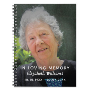 Custom Photo In Loving Memory Celebration Of Life Notebook