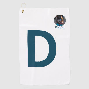 Custom Photo & Initial Monogram Template  Golf Towel