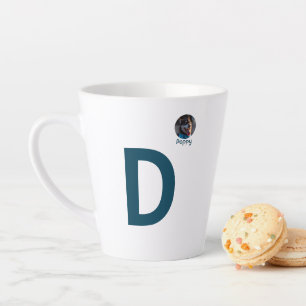 Custom Photo & Initial Monogram Template  Latte Mug