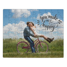 Custom Photo Jigsaw Puzzle - You Make Me Happy