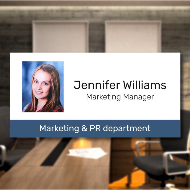 Custom Photo Job Title Employee Name Tag (Creator Uploaded)