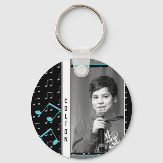 Custom Photo Karaoke Music Note Singing Design Keychain