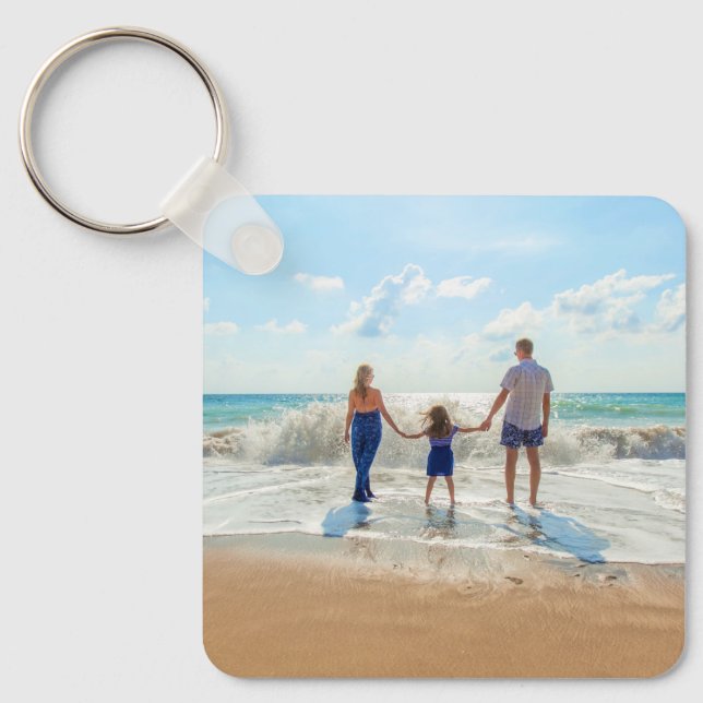Custom Photo Keychain Gift with Your Family Photos (Front)