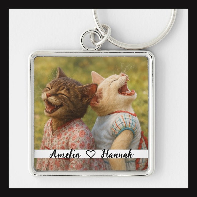 Custom Photo Keychain with Personalized Names (Creator Uploaded)