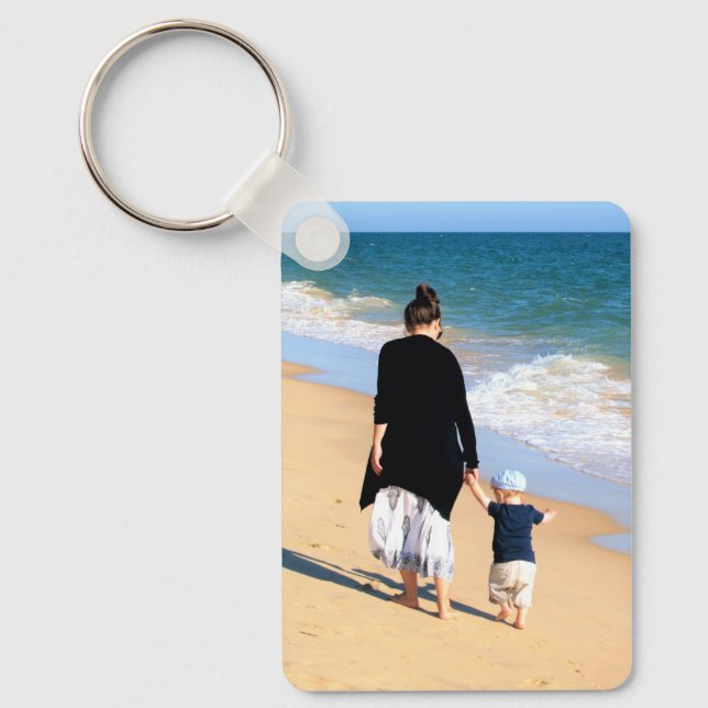 Custom Photo Keychain Your Family Photos Mom Gift (Front)